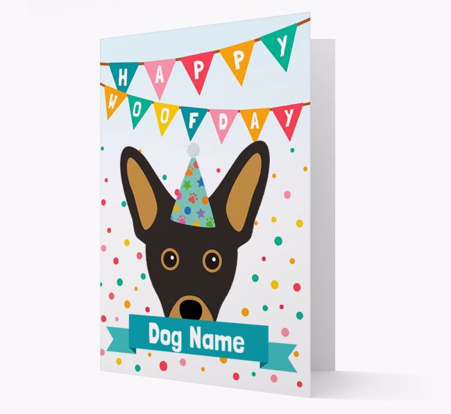 Personalized Card 'Happy Woofday {dogsName}' with {breedCommonName} Icon